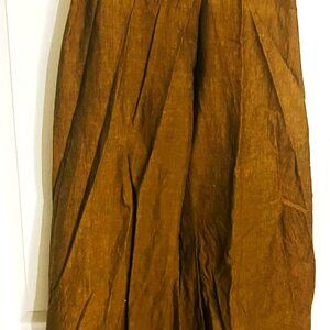 Wide Leg Cotton Cropped Pants Chocolate Brown India Boutique Boho Chic
